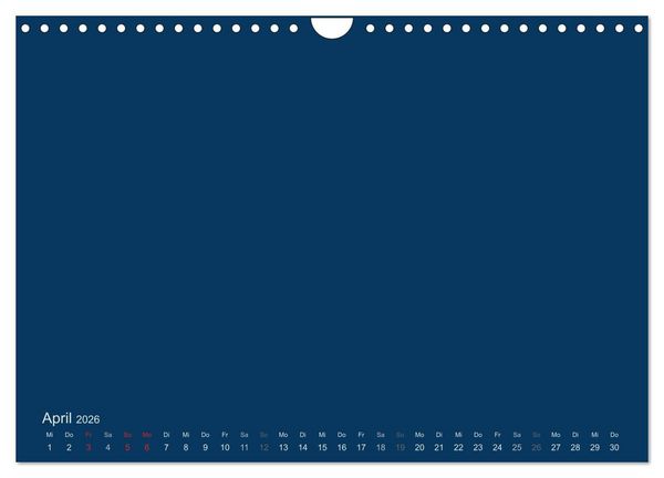 Produktbild: Bastelkalender - Dunkelblau (Wandkalender 2026 DIN A4 quer), CALVENDO Monatskalender