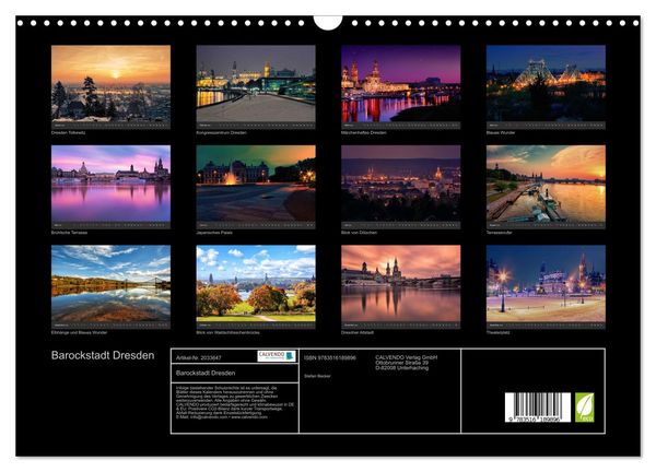 Produktbild: Barockstadt Dresden (Wandkalender 2026 DIN A3 quer), CALVENDO Monatskalender