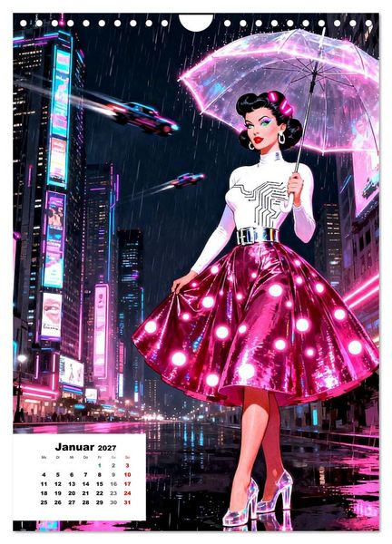 Produktbild: Neon-Girls (Wandkalender 2027 DIN A4 hoch), CALVENDO Monatskalender
