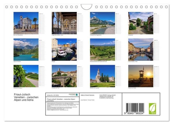 Produktbild: Friaul-Julisch Venetien - zwischen Alpen und Adria (Wandkalender 2026 DIN A4 quer), CALVENDO Monatskalender