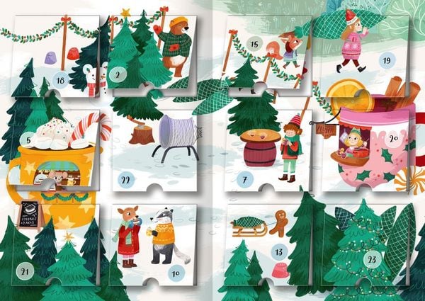 Produktbild: Mein Adventskalender mit Stickern &ndash; Im Winterwald