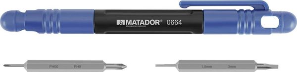 Produktbild: Matador Schraubwerkzeuge Werkstatt Schraubendreher mit Wendebit Gr&ouml;&szlig;e (Schraubendreher) PH 00, PH 0