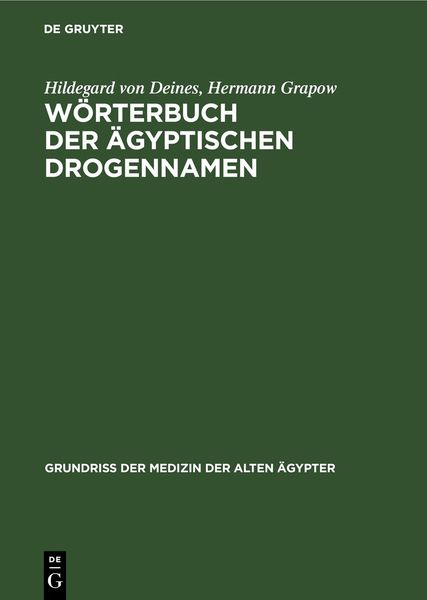 Produktbild: W&ouml;rterbuch der &auml;gyptischen Drogennamen