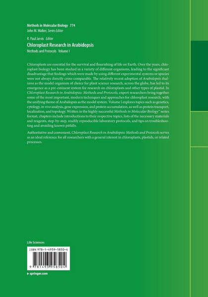 Produktbild: Chloroplast Research in Arabidopsis