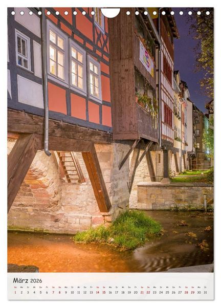 Produktbild: Erfurt - Zwischen Dom und Kr&auml;merbr&uuml;cke (Wandkalender 2026 DIN A4 hoch), CALVENDO Monatskalender