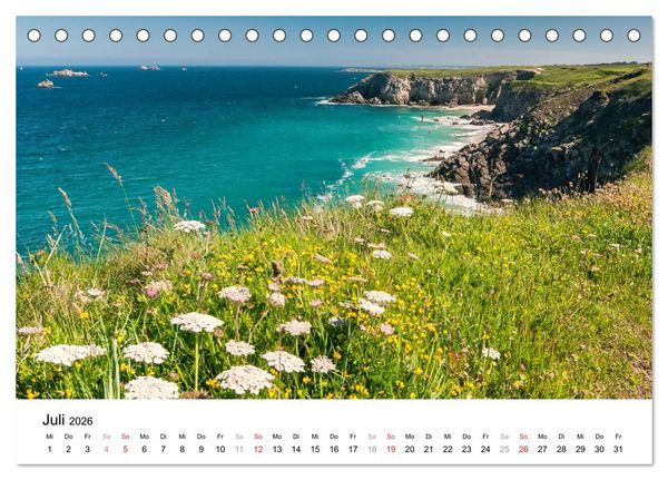 Produktbild: Bretonische Impressionen (Tischkalender 2026 DIN A5 quer), CALVENDO Monatskalender