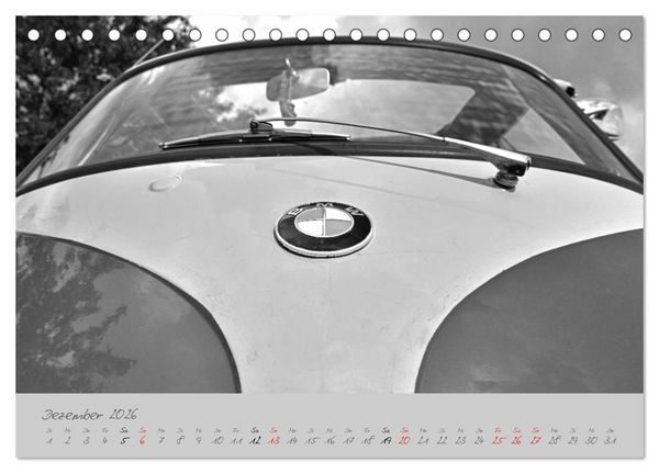 Produktbild: BMW Isetta 300 in schwarzwei&szlig; (Tischkalender 2026 DIN A5 quer), CALVENDO Monatskalender