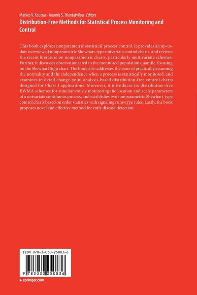 Produktbild: Distribution-Free Methods for Statistical Process Monitoring and Control