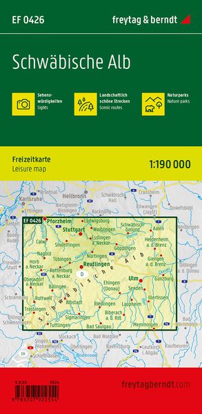 Produktbild: Freytag & berndt Freizeitkarte Schw&auml;bische Alb 1:190.000