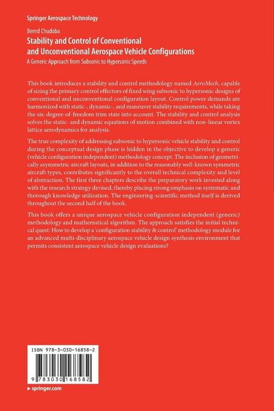 Produktbild: Stability and Control of Conventional and Unconventional Aerospace Vehicle Configurations
