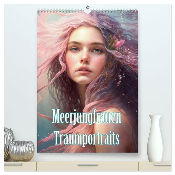 Produktbild: Meerjungfrauen Traumportraits (hochwertiger Premium Wandkalender 2026 DIN A2 hoch), Kunstdruck in Hochglanz
