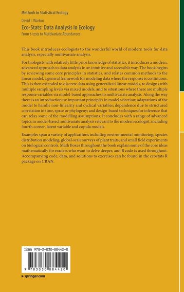 Produktbild: Eco-Stats: Data Analysis in Ecology