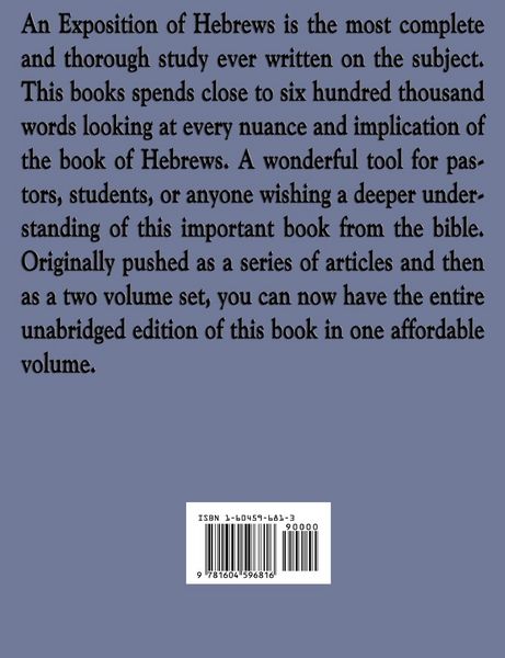 Produktbild: An Exposition of Hebrews