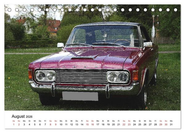Produktbild: Oldtimer aller Art (Tischkalender 2026 DIN A5 quer), CALVENDO Monatskalender