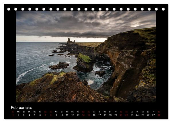 Produktbild: Island - Eine Reise in Bildern (Tischkalender 2026 DIN A5 quer), CALVENDO Monatskalender