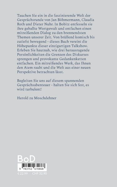 Produktbild: Fast fiktive Gespr&auml;che von Jan B&ouml;hmermann, Claudia Roth und Dieter Nuhr