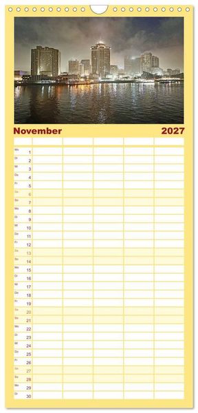 Produktbild: Familienplaner 2027 - So sch&ouml;n ist New Orleans mit 5 Spalten (Wandkalender, 21 x 45 cm) CALVENDO