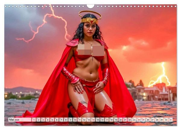 Produktbild: Superheldinnen - Enth&uuml;llte Kraft und Kurven (Wandkalender 2026 DIN A3 quer), CALVENDO Monatskalender