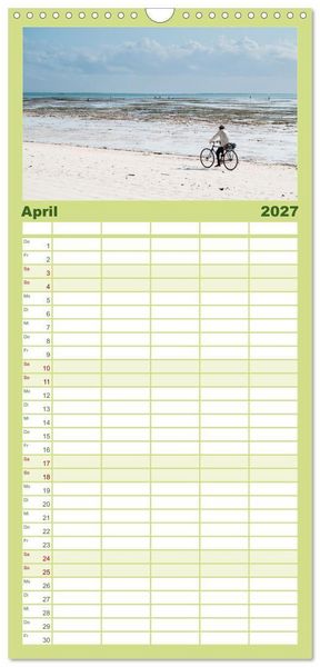Produktbild: Familienplaner 2027 - Biken - Impressionen von Rolf Dietz mit 5 Spalten (Wandkalender, 21 x 45 cm) CALVENDO