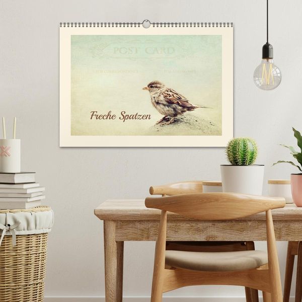 Produktbild: Freche Spatzen (Wandkalender 2026 DIN A3 quer), CALVENDO Monatskalender