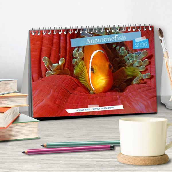 Produktbild: Anemonefish - always busy - always on the move (Desk Calendar 2026 DIN A5 landscape), CALVENDO 12 Month DeskCalendar