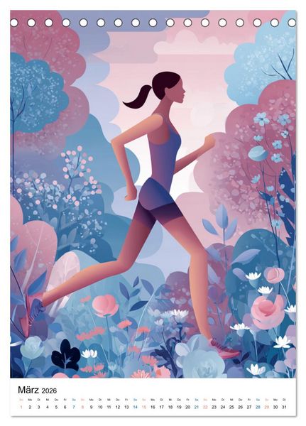 Produktbild: Laufkunst. (Tischkalender 2026 DIN A5 hoch), CALVENDO Monatskalender
