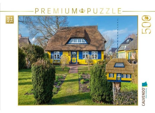 CALVENDO Puzzle Altes Reetdachhaus in Born am Darß | 500 Teile Lege-Größe 48 × 36 cm Foto-Puzzle für Erwachsene