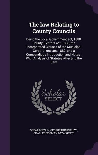 Produktbild: The law Relating to County Councils