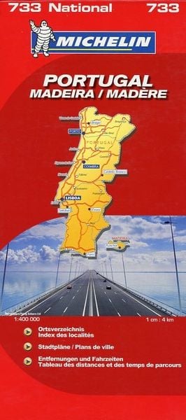 Produktbild: Michelin Nationalkarte Portugal 1 : 400 000