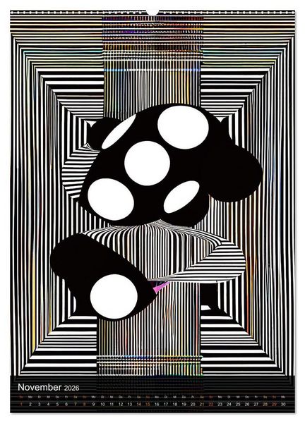 Produktbild: OP Art Nichts f&uuml;r schwache Augen (hochwertiger Premium Wandkalender 2026 DIN A2 hoch), Kunstdruck in Hochglanz