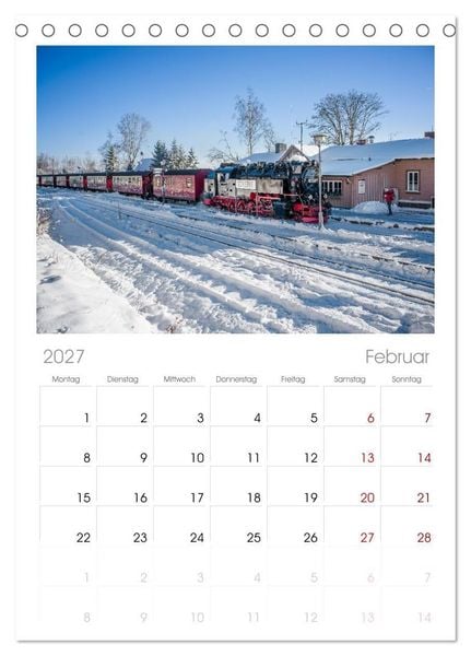 Produktbild: Tischplaner 2027 - Dampflokomotiven im Harz - Eine Reise in die goldene &Auml;ra der Eisenbahn (A5 Tischkalender zum Aufstellen) CALVENDO