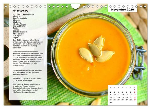 Produktbild: Aus der Suppenk&uuml;che. K&uuml;chenkalender mit tollen Rezepten (Wandkalender 2026 DIN A4 quer), CALVENDO Monatskalender