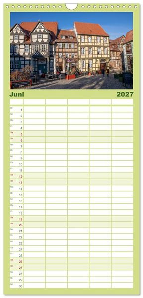 Produktbild: Familienplaner 2027 - Sachsen-Anhalt - Eine Sch&ouml;nheit in der Mitte Deutschlands mit 5 Spalten (Wandkalender, 21 x 45 cm) CALVENDO
