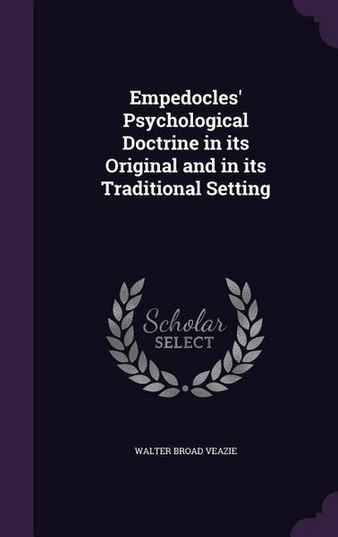 Produktbild: Empedocles' Psychological Doctrine in its Original and in its Traditional Setting