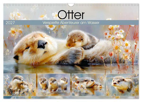 Produktbild: Otter. Verspielte Abenteurer am Wasser (Wandkalender 2027 DIN A3 quer), CALVENDO Monatskalender