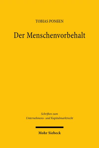 Produktbild: Der Menschenvorbehalt