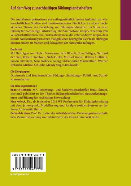 Produktbild: Auf dem Weg zu nachhaltigen Bildungslandschaften