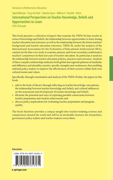 Produktbild: International Perspectives on Teacher Knowledge, Beliefs and Opportunities to Learn