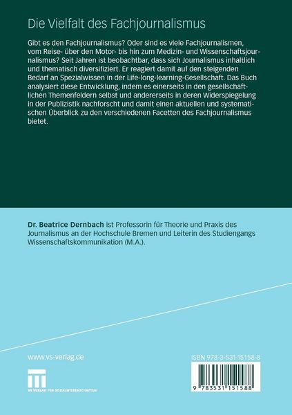 Produktbild: Die Vielfalt des Fachjournalismus