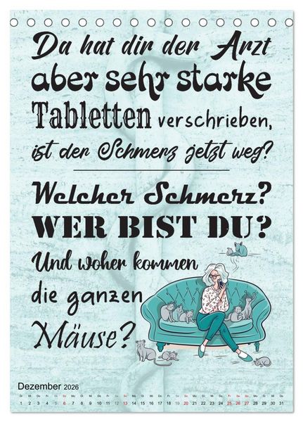 Produktbild: Spa&szlig; im Wartezimmer (Tischkalender 2026 DIN A5 hoch), CALVENDO Monatskalender