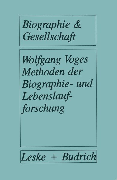 Produktbild: Methoden der Biographie- und Lebenslaufforschung