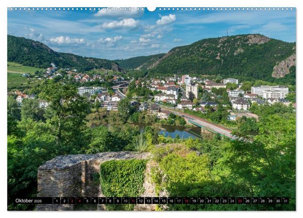 Produktbild: Nahe-Romantik: Bad M&uuml;nster am Stein-Ebernburg (hochwertiger Premium Wandkalender 2026 DIN A2 quer), Kunstdruck in Hochglanz