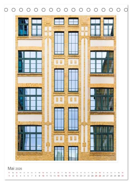 Produktbild: Architektur. eindrucksvolle Fassaden (Tischkalender 2026 DIN A5 hoch), CALVENDO Monatskalender