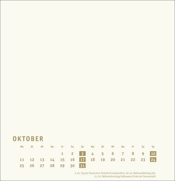 Produktbild: Premium-Bastelkalender gold gro&szlig; 2027