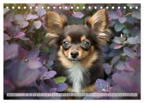 Produktbild: Chihuahuas - Kleine Hunde - gro&szlig;e Temperamentb&uuml;ndel (Tischkalender 2026 DIN A5 quer), CALVENDO Monatskalender