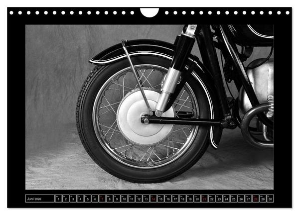 Produktbild: BMW R69S in schwarzweiss (Wandkalender 2026 DIN A4 quer), CALVENDO Monatskalender