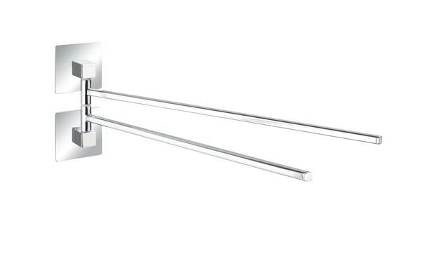 Produktbild: Turbo-Loc&reg; Edelstahl Handtuchhalter 2 Arme Quadro, rostfrei
