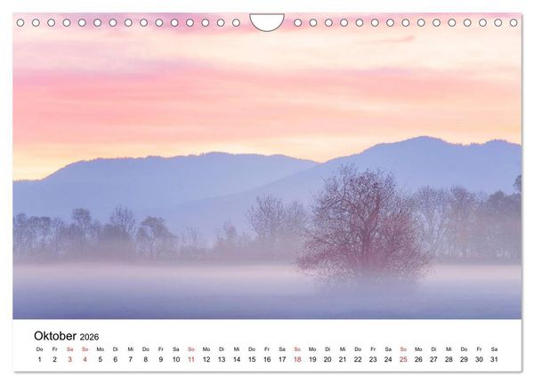 Produktbild: Landschaften vom Licht gek&uuml;&szlig;t (Wandkalender 2026 DIN A4 quer), CALVENDO Monatskalender