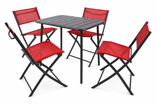 5 tlg. Bistroset Balkonset Gartenset Sumila 80x55