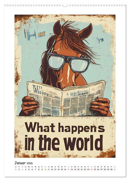 Produktbild: Retro Schilder (hochwertiger Premium Wandkalender 2026 DIN A2 hoch), Kunstdruck in Hochglanz